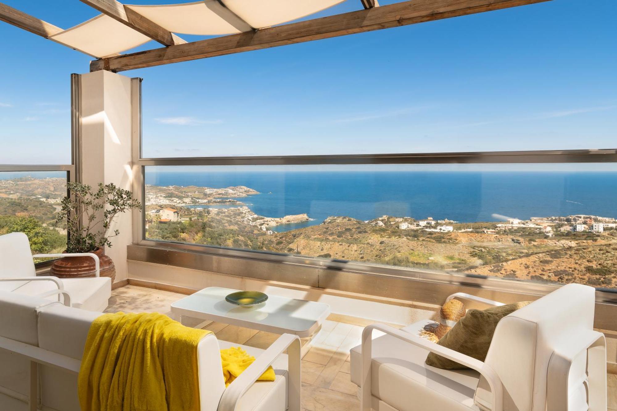Minimalist Mediterranean Blue Key Villa With Sea View & Infinity Heated Pool Agia Pelagia Exterior foto